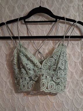 PINK Victoria's Secret Lace Bralette in Sage Green